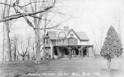 John Wilkes Booth Home Bel Air Maryland MD - Reprint