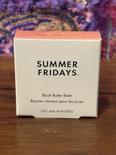 Authentic $26 Summer Fridays Blush Butter Balm In Pink Sunset Full Size 2.4g New