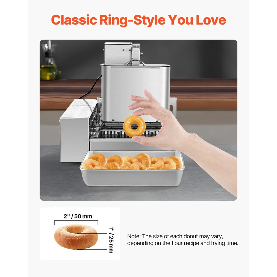 Máquina automática comercial para hacer donas Uimoso, 4 filas produce 240 donuts/hora Foto 4 de 4