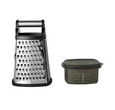 KitchenAid Box Grater W/Covered Container  (Onyx Black) KN300OSOBA/ Brand New 