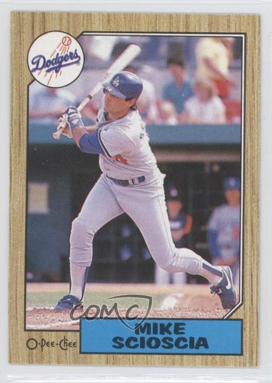1987 O-Pee-Chee Mike Scioscia #144 0a1