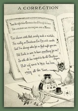 MOUSE Corrects Night Before Chirstmas - 1913 Art Image - 5 x 7 inch Prints