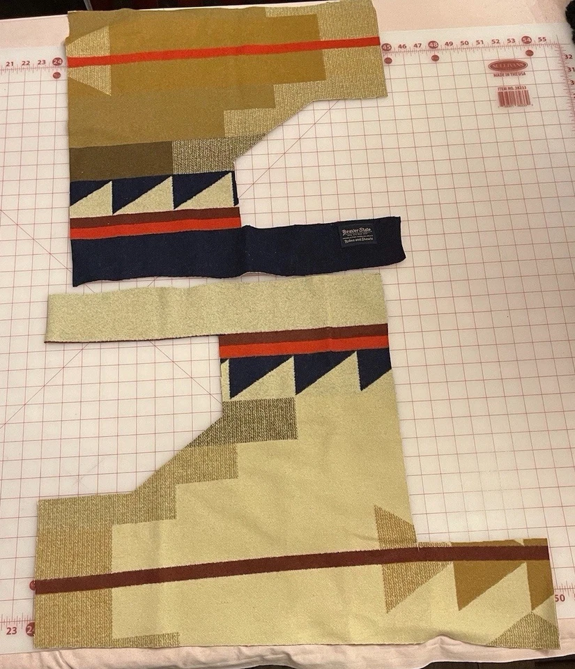 New Pendleton Wool blanket fabric remnants - Medicine Bow - appx 2.8 lb. - Image 2 of 4