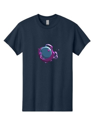 Purple-Liquid-Sphere Mens Graphic Tee, 100% Cotton, Casual Summer Wear