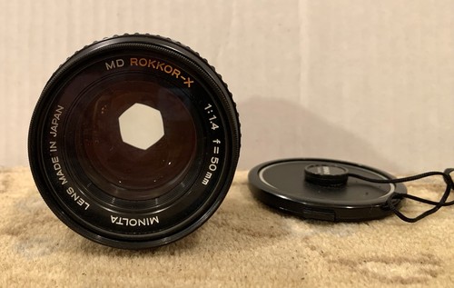 Minolta MD Rokkor-X PG 50mm f/1.4 manual focus lens, Near Mint!!!