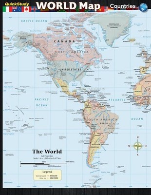 World Map: Countries Guide ~ Inc. BarCharts Publishing ~  9781423231172