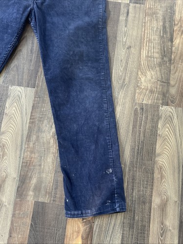 Jeans Levi's in velluto a coste W36 L30 (519-1517) Made USA blu navy vestibilità dritta - Foto 15 di 18