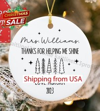 Teacher Christmas Ornament, Personalized Ornament for Teachers, Teacher Appre...