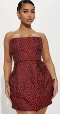 Fashion Nova Special Love Mini Dress Red/Black Size 1X