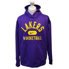 Nike Dri-Fit Lakers Felpa con Cappuccio Viola Pullover Uk Uomo Taglia XL M409