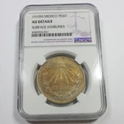 1919 M NGC AU Detail MEXICO - TONED Silver One Un Peso #61355A