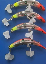 (LOT OF 4) LUHR JENSEN RATTLE X-TREME KWIKFISH K15X 5414-15X-1603 FLRDCHT