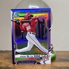 Topps 2021 Bowman Draft Chrome Rookie Jeremy De La Rosa #BDC-2 Purple /250 NATS