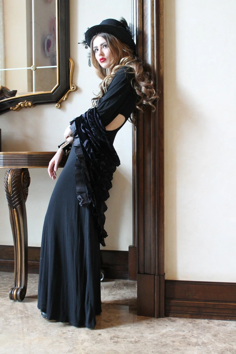 akira dresses black 3/4 Sleeve for Women for sale Shoe Size:11.5 subtle flared detailing at Mac Duggal - Strapless school dresses