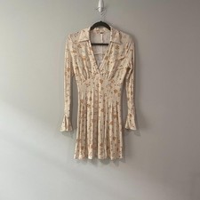 Free People XS "Good Days Mini" Floral Dress With Lace Trim