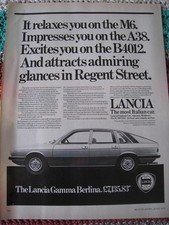 THE LANCIA GAMMA BERLINA THE MOST ITALIAN CAR 1979 ADVERT FILE 60