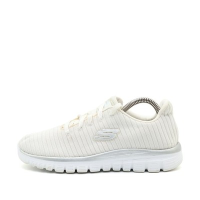 Skechers Damen SN 8750087 Sneaker Weiß Textil Low-Top Memory Foam EU 36