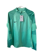 NEW With Tag Nike Women Therma-Fit 1/4Zip Soccer Drill Top Shirt Green Sz Large