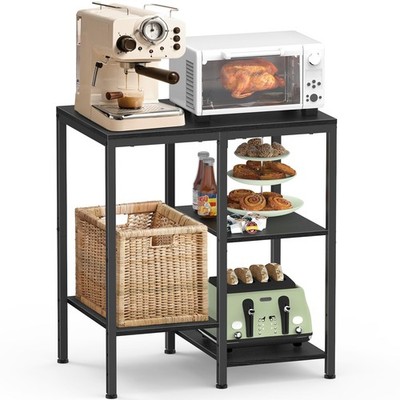 Kitchen Microwave Stand,4-Tier Adjustable Bakers Rack, Microwave Cart with St...