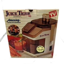 Vintage Juice Tiger Delux Jack LaLanne As Seen On TV In Original Box Tested work