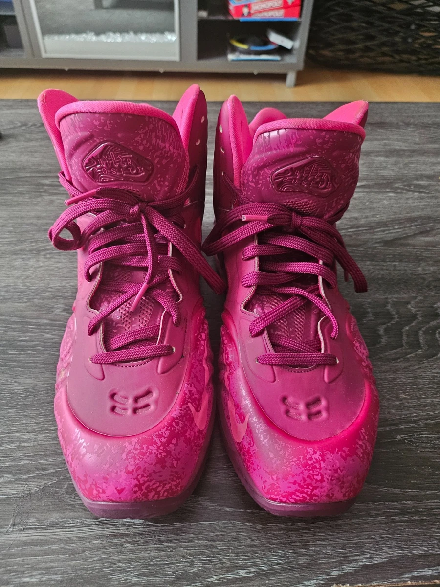 NIKE AIR MAX HYPERPOSITE RASPBERRY RED-PINK FOIL SZ 11.5 2013 Nike Air Max Hyperposite Raspberry Red/pink Foil sz 11  main image 4