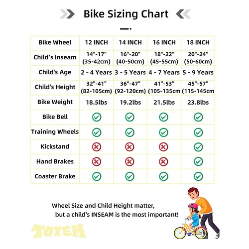 JOYSTAR Totem Kids Bike for Ages 3-5 w/ Training Wheels, 14 Inch, Ivory (Used) - Picture 4 of 6
