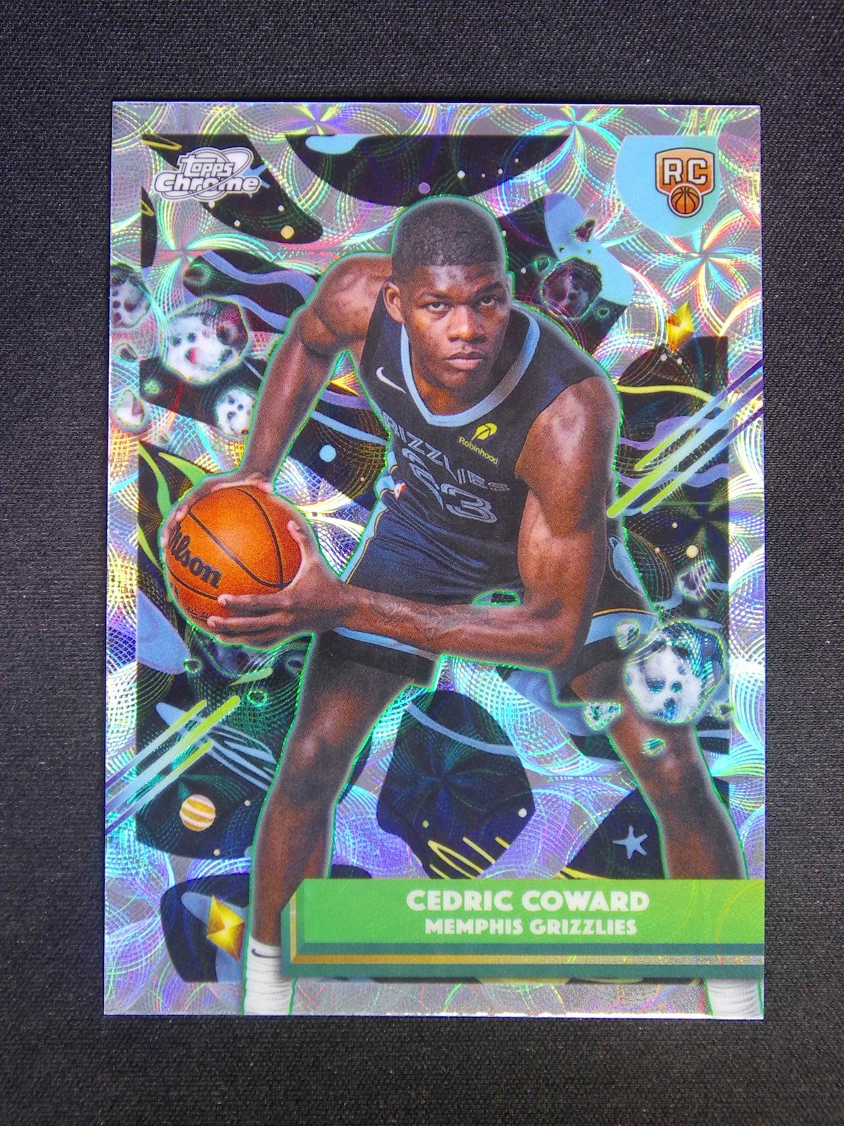 2025-26 Topps Cosmic Chrome Cedric Coward #7 Nucleus Refractor