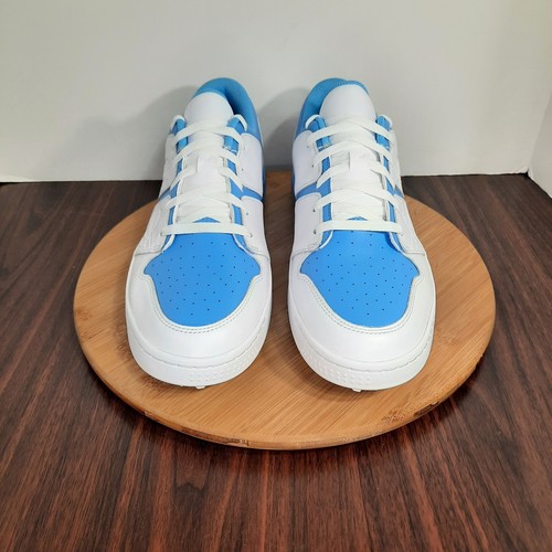 Jordan 1 Retro NU Herren 11 Schuhe Weiß University Blue Spiked Golf Turnschuhe NEU - Bild 2 von 10