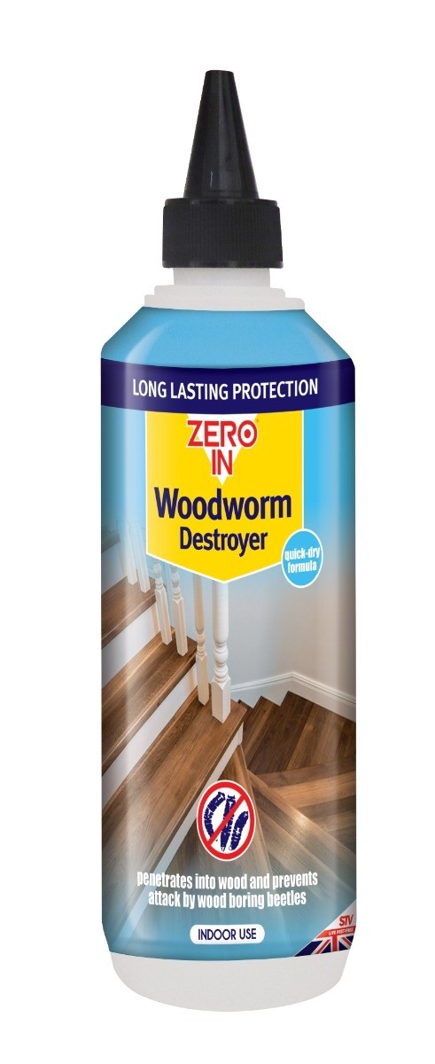 Indoor Woodworm Destroyer Treatment Wood Beetle Killer Invisible Fast Dry 250ml