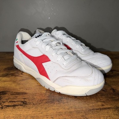 Diadora Maverick H.O.C. White Red Italy Men Sz 11 Retro Y2K Soccer Streetwear
