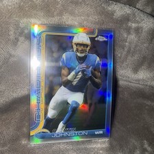 Topps 2025 Chrome Quentin Johnston Parallel #159 Los Angeles Chargers