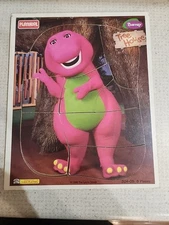 Vintage 1996 Playskool Barney Tree House Wooden Puzzle 8 Pieces
