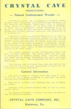 Crystal Cave Kutztown PA 1950s Linen Postcard Stalactites Stalagmites Tichnor