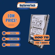600GB 10K SAS 2.5" SAS HARD DRIVE FITS DELL SERVER R610 R620 R630 R710 R720 R730