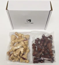 Square Off Pro Wooden Chess Set 34 Pieces w/ Extra Queens for Smart Board – New
