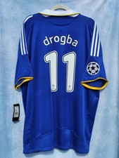 MAGLIA SHIRT ADIDAS CHELSEA 2008 CHAMPIONS LEAGUE FINAL DROGBA 11 XXL...