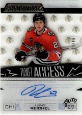 2024-25 Upper Deck Credentials Acetate Ticket Access Auto Lukas Reichel Rookie