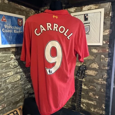 Mens Liverpool Home 2012/13 Football Shirt #9 Carroll XXL 2XL - Image 1 of 4