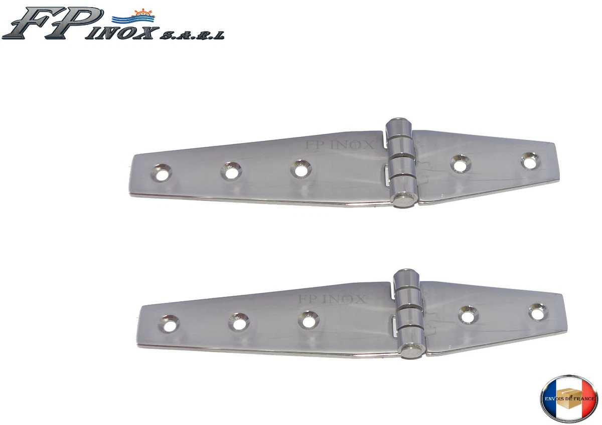 Charnières Inox 95x50x4mm 90° – Lot De 2, FP INOX, Ref CH327