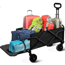 300LB Capacity All-Terrain Utility Cart - Foldable Design for Camping/Beach