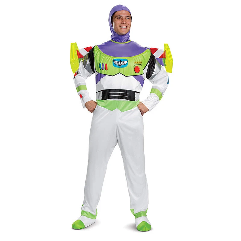 Adults Men Toy Story Buzz Lightyear Costume Book Week Halloween Cosplay Jumpsuit - Image 3 of 4