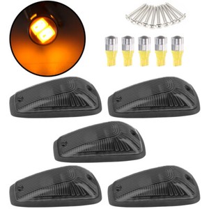 5050 Amber LED 5 Cab Marker Roof Light Smoke Base for GMC/Chevy C3500 C5500 5050 Amber LED 5 Cab Marker Roof Light Smoke Base for GMC/Chevy C3500 C5500