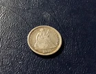 1875-S US Seated Liberty Silver Dime w/Micro S, Circulated, Great Detail