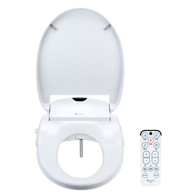 #ad Brondell ROUND Swash 1000 Electric Advanced Bidet Toilet Seat White Open Box $299.99