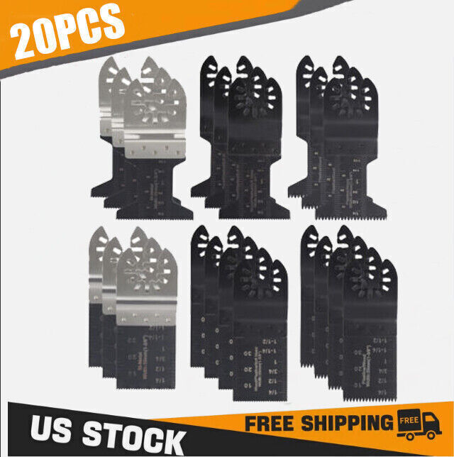 20Pcs Oscillating Multi Tool saw blades Wood Metal Cut Cutter For Dewalt Fein ~