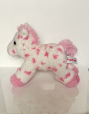 Aurora World Corp Plush Pink White 9" Spotted Pony Horse in Hooves Soft
