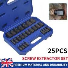 25Pcs Easy Out Screws Bolt Extractor Socket Set Hex Head Rounded Bolt Remover
