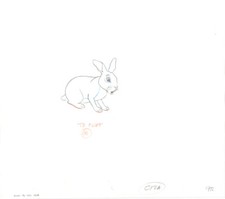 Watership Down 1978 Production Animation Cel Drawing with LJE COA 022-004