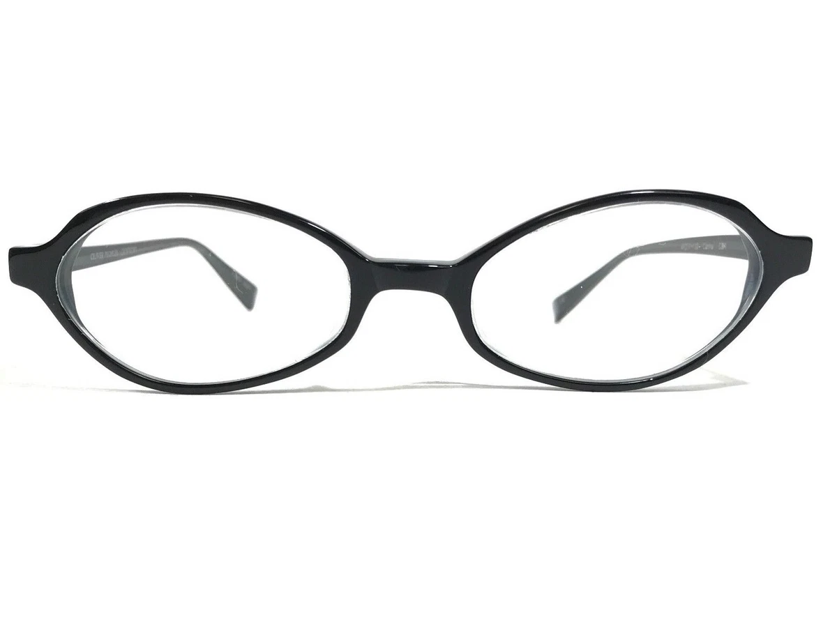 Oliver Peoples Carina CBK Eyeglasses Frames Black Cat Eye Horn Rim 47-17-130
