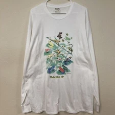 Royce McClure Frog T Shirt Size L Padre Island Tx Long Sleeve White RN90836